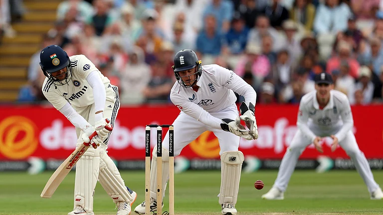 India vs England 2nd Test Day 4: India's captain Shubman Gill plays a shot during day four of the second cricket test match between England and India at Edgbaston in Birmingham
- | Photo: AP/Scott Heppell