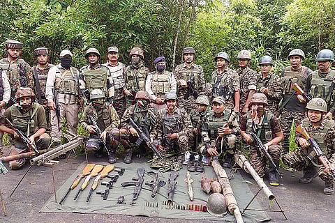 Security force recovers arms in Manipur