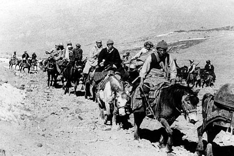 Dalai Lama in Assam's Tezpur in 30 March 1959