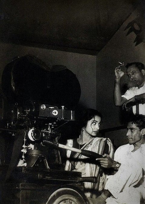 Waheeda Rehman, V.K. Murthy and Abrar Alvi
