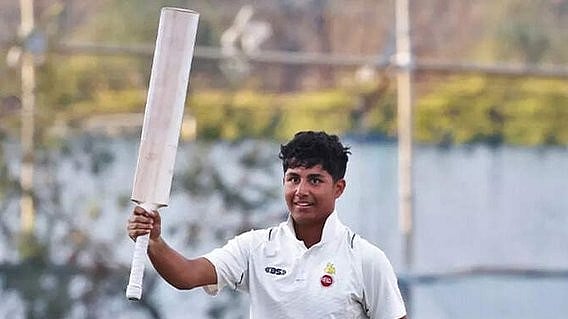 Photo: X | Virender Sehwag : Virender Sehwag's son Aaryavr Sehwag.