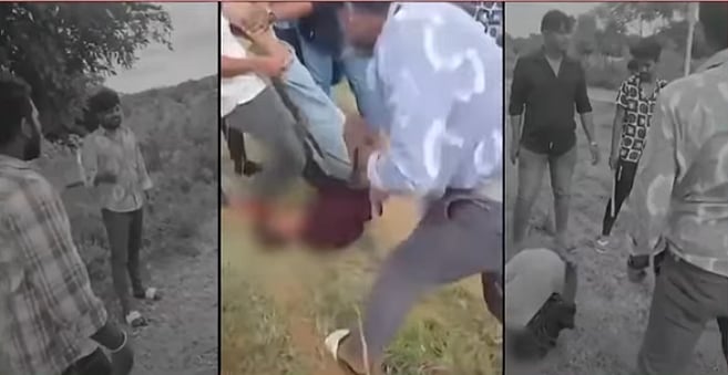 Viral Video of Bengaluru College Student being assaulted by 8 men for sending obscene messages to a girl - YouTube