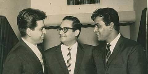 Dilip Kumar, Guru Dutt and Rajendra Kumar