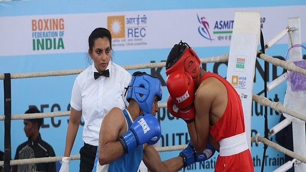 Photo: File : Boxing match organised by Boxing Federation of India.