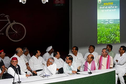 Akhilesh Yadav addresses media