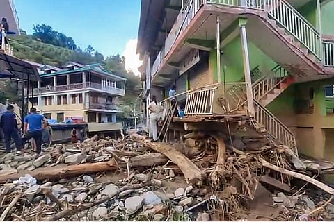 Flash flood in Mandi's Thunag