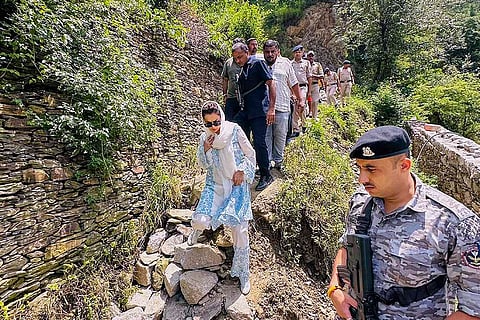 BJP MP Kangana Ranaut visits Mandi