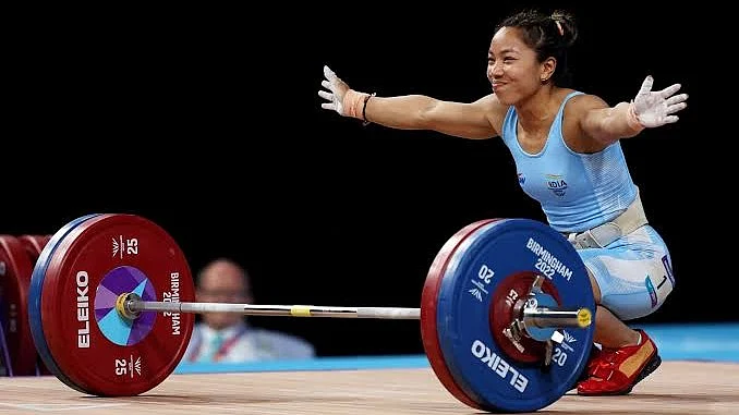 Mirabai Chanu file pic, Twitter handle