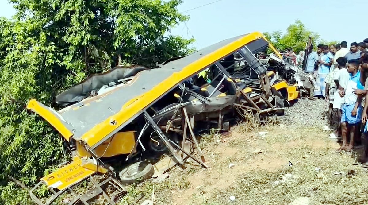 Three School Children Died After Train-School Van Collision In Tamil Nadu