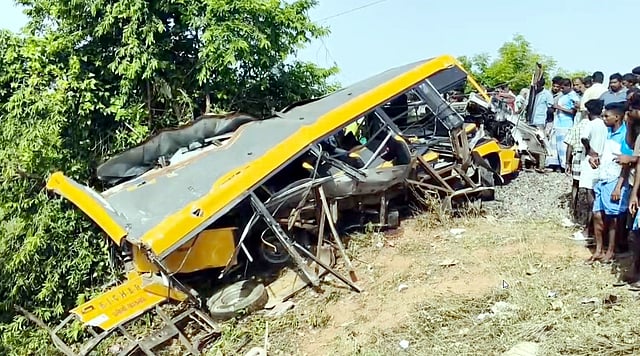 Tamil Nadu: Three Children Died After Train-School Van Collided In Cuddalore