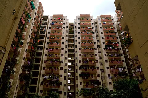 After the bhoomiheen camp was demolished, residents were housed in Asha Kiran Apartments. 