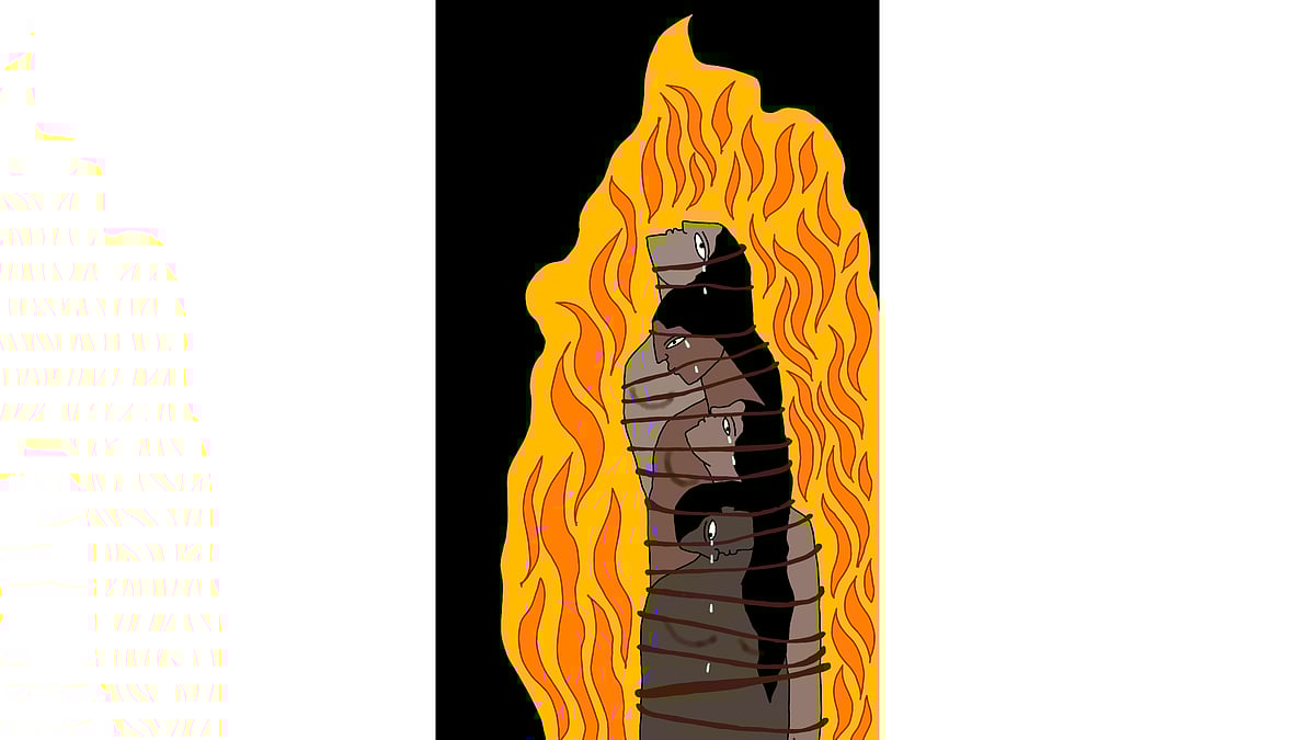 Illustration By Anupriya / Outlook India : Bihar Witch-Hunt Horror: Teen Survivor’s Account Exposes Heavy Price Of Superstition