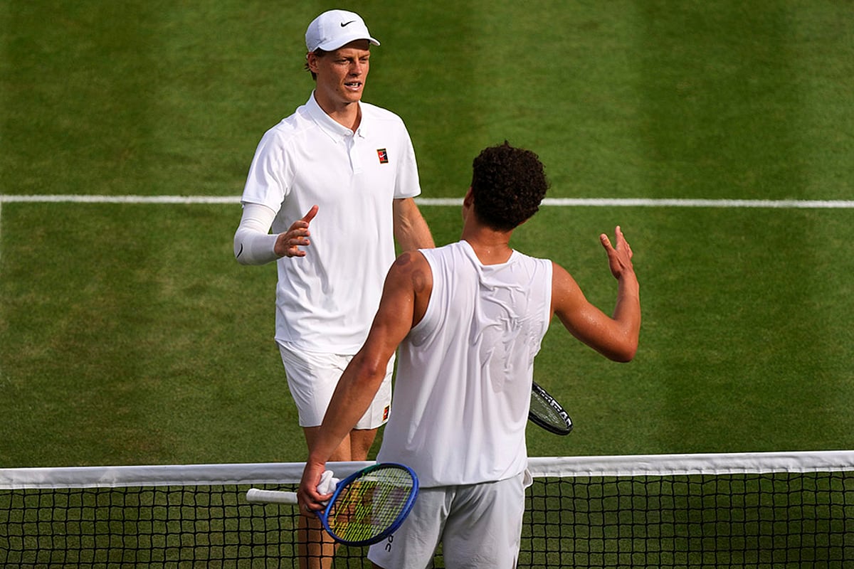Wimbledon Tennis 2025 Quarter-Final Jannik Sinner vs Ben Shelton photos_1