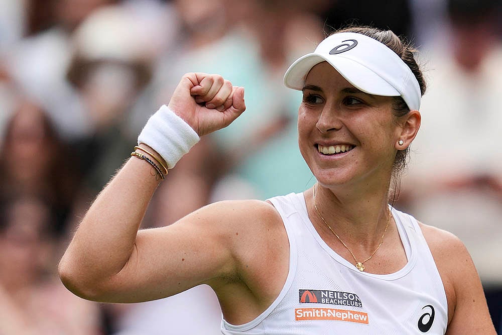 | Photo: AP/Kin Cheung : Wimbledon 2025 Quarter-Final: Belinda Bencic vs Mirra Andreeva