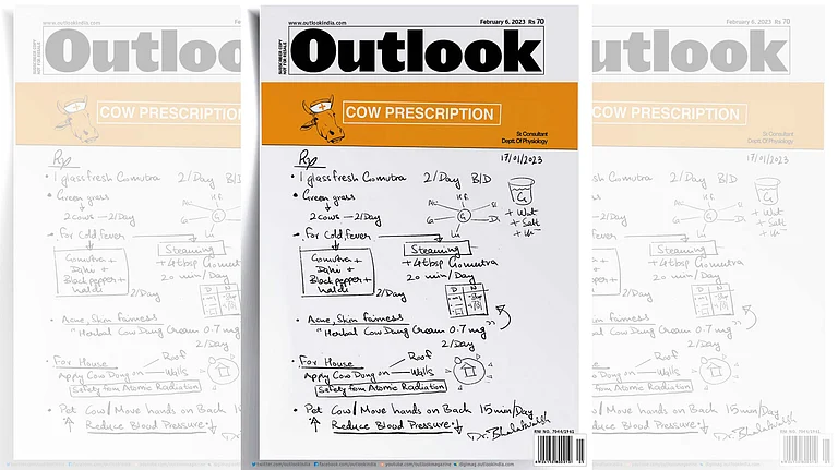 Outlook Magazine's February 6, 2023 cover issue examined the myth of the 'holy cow' , the half-truths surrounding it, and its central role in modern political debates - File Photo