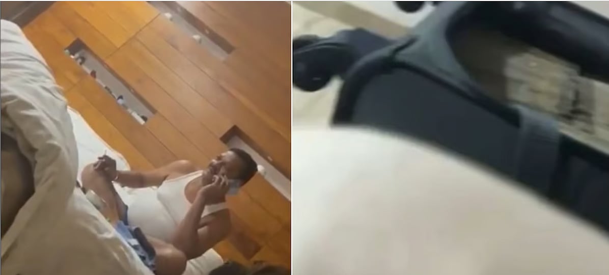 X : Video showing Sanjay Shirsat sitting next to a bag full of cash