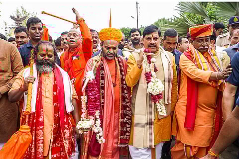 Mohan Yadav takes part in Kavad Yatra