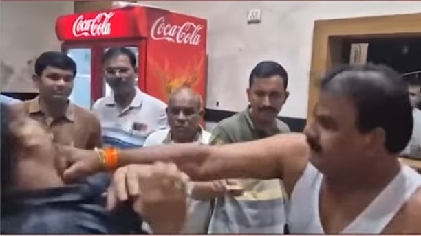 Video of Shiv Sena MLA Sanjay Gaikwad punching a canteen worker over subpar food quality has gone viral - Youtube ScreenGrab