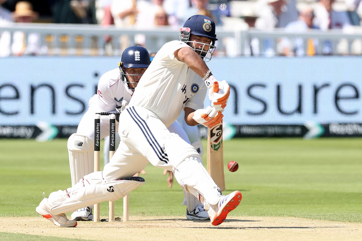 | Photo: AP/Richard Pelham : India Vs England LIVE Score, 3rd Test Day 3: At Edgbaston, Birmingham - India tour of England: India's Rishabh Pant plays a shot