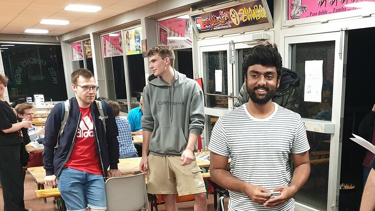 Photo: X | Chess Base India : Harikrishnan A Ra Becomes India's 87th Grandmaster.