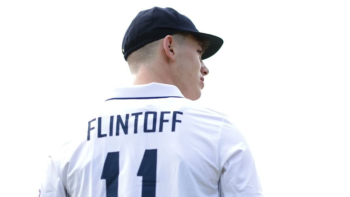 Photo: X | England's Barmy Army : England U19 cricket team player Rocky Flintoff.