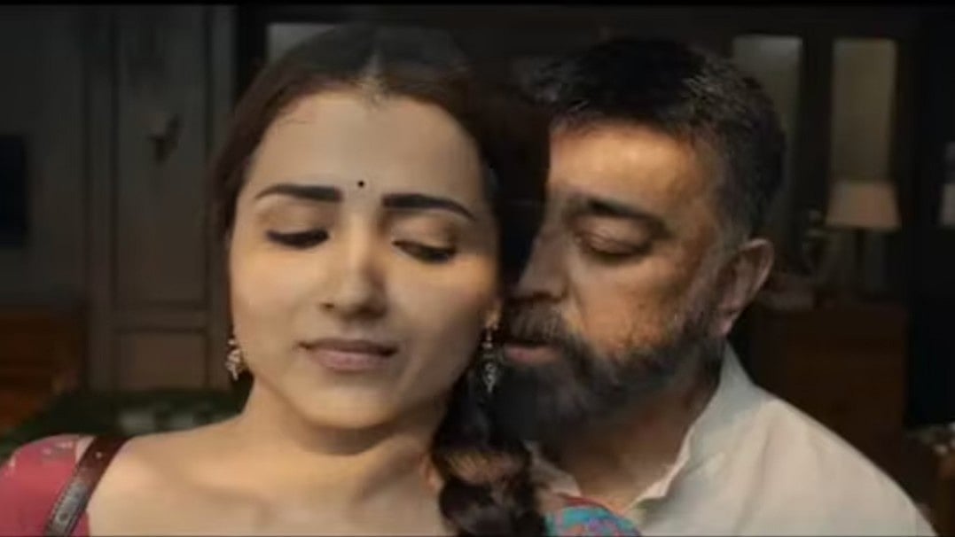 Kamal Haasan and Trisha Krishnan in Thug Life  - IMDB