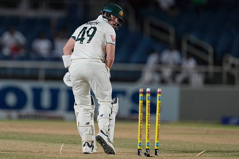 West Indies vs Australia 3rd Test cricket match Day 2 at Sabina Park in Kingston_ Steve Smith