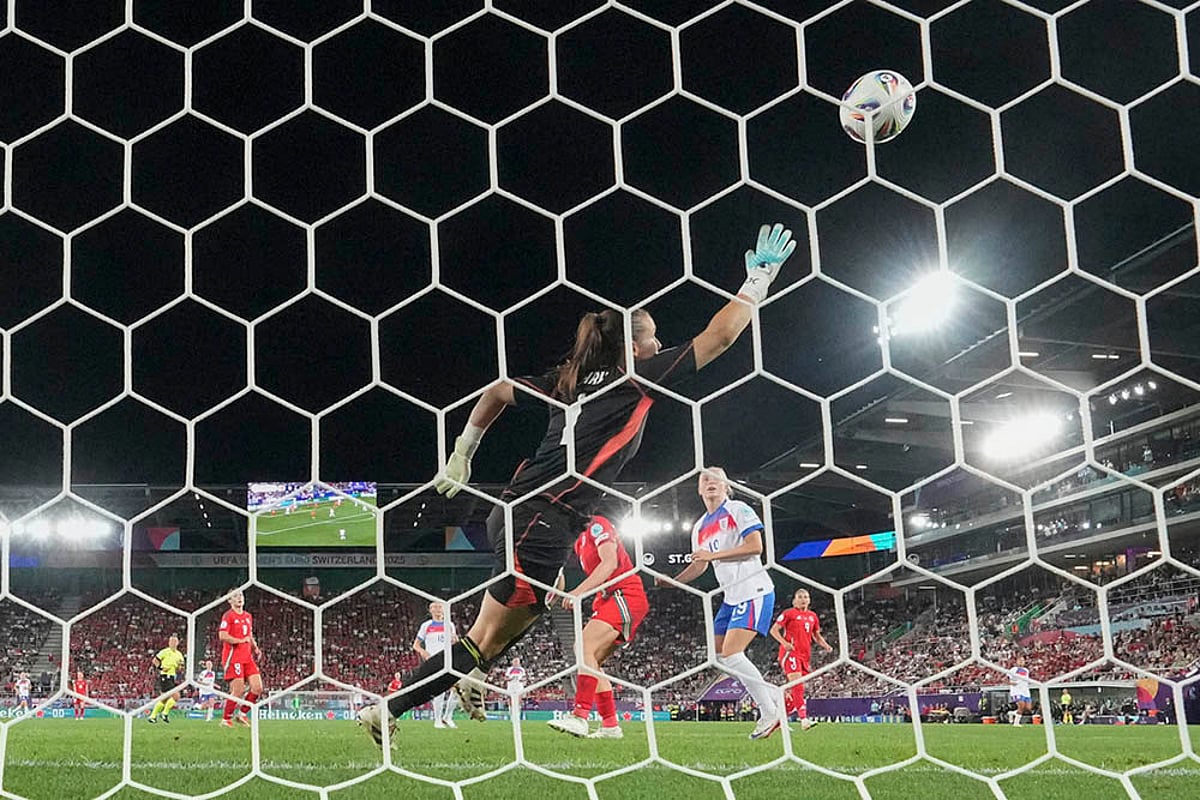 UEFA Women's Euros 2025 England vs Wales soccer group D match photo: Aggie Beever-Jones