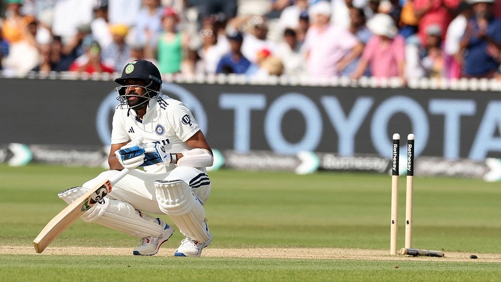 AP : India vs England, 3rd Test Day 5: Mohammed Siraj cannot believe it after losing his wicket at Lord's.