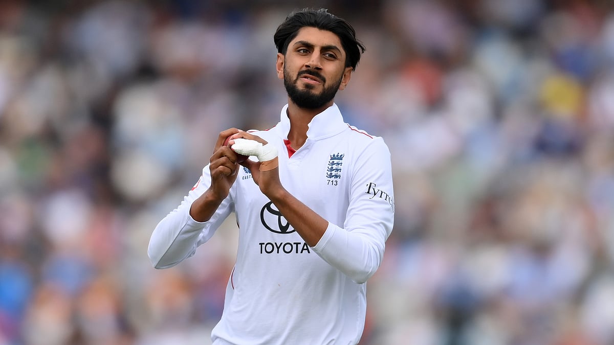 File : File photo of Shoaib Bashir in action for England.