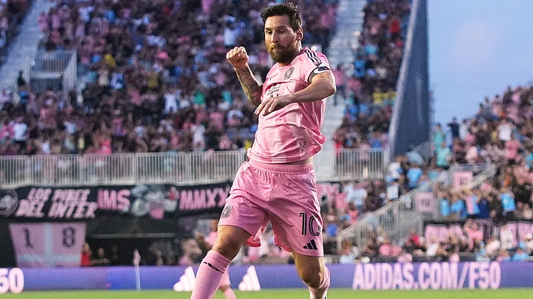 Cincinnati vs Inter Miami, MLS 2025: Inter Miami forward Lionel Messi (10) reacts after scoring a goal during the first half of an MLS soccer match against Nashville SC, Saturday, July 12, 2025, in Fort Lauderdale, Fla.  - | Photo: AP/Lynne Sladky