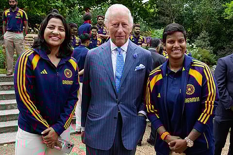 Indian men's, women's cricket teams meet King Charles III