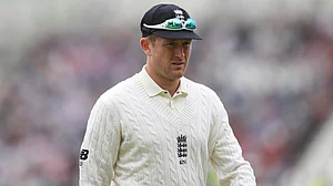 Liam Dawson pictured on his last Test appearance for England, eight years ago.