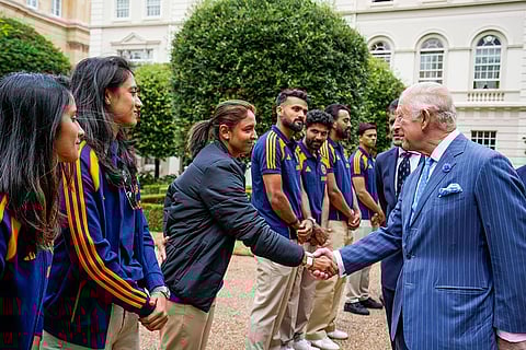 Indian men's, women's cricket teams meet King Charles III