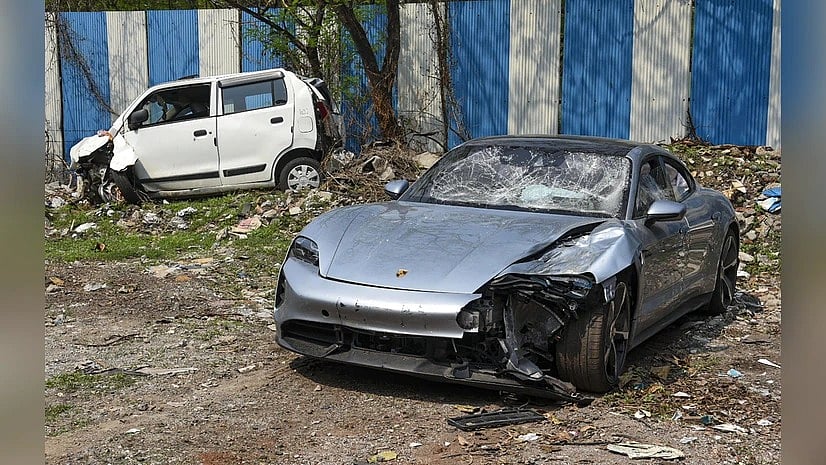 PTI : Visual from the crash site in Pune