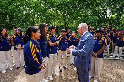 Indian men's, women's cricket teams meet King Charles III