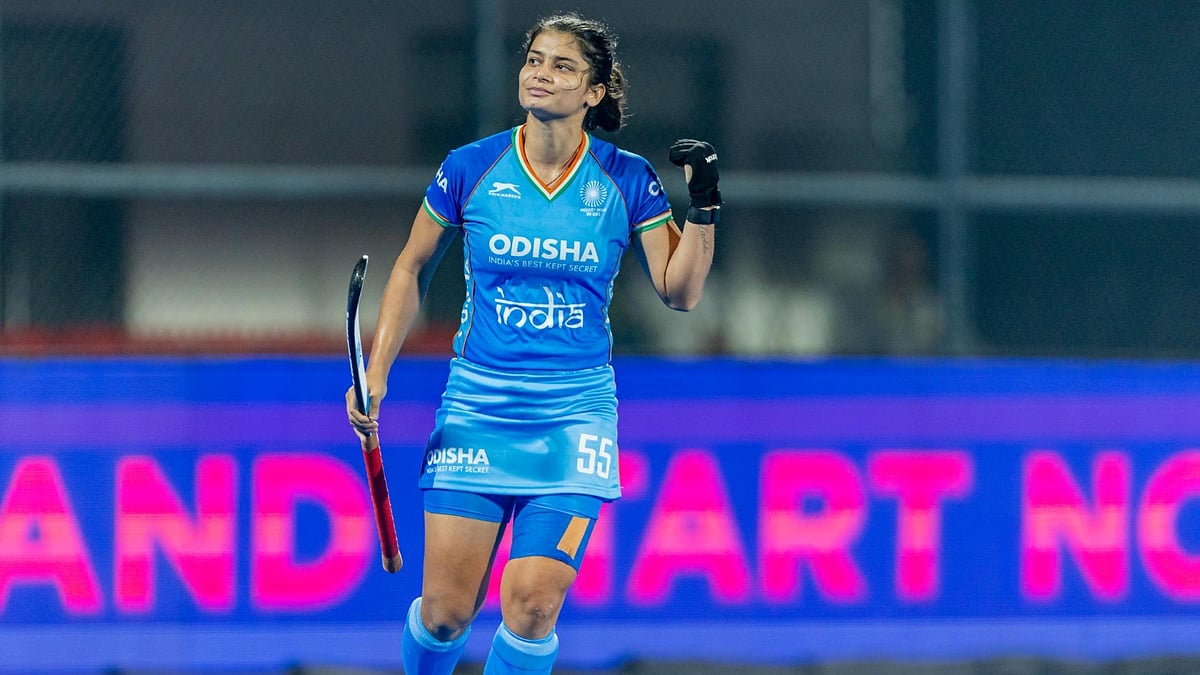 India women's hockey team forward Deepika bagged the award for her field goal against the Netherlands during the Bhubaneswar leg of the 2024-25 FIH Pro League season. - Hockey India