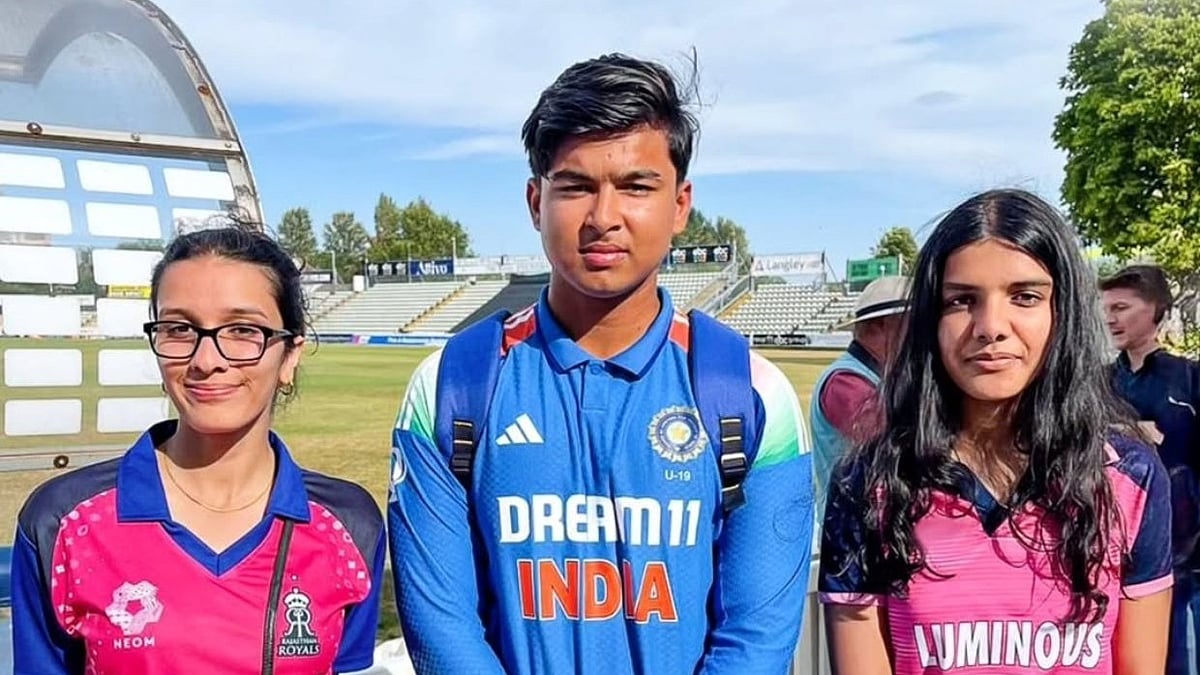 Photo: X | Rajasthan Royals : India U19 batter Vaibhav Suryavanshi with his fans.