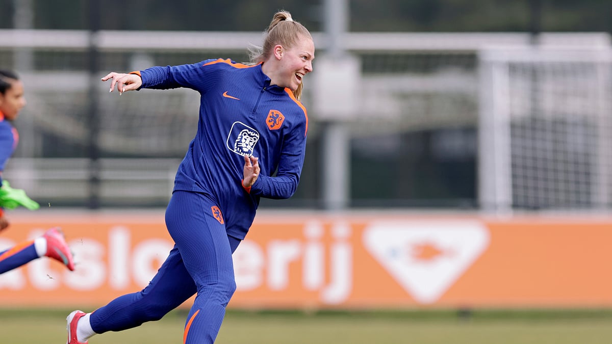 Jill Baijings in training with the Netherlands - null