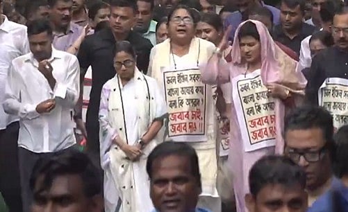 Bengal CM Mamata Banerjee Leads Protest March Over BJP's 'Targeting' Of Bengali-Speaking People