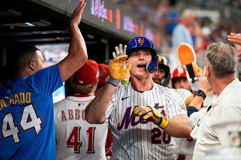 MLB baseball All-Star game American League vs National League: New York Mets Pete Alonso