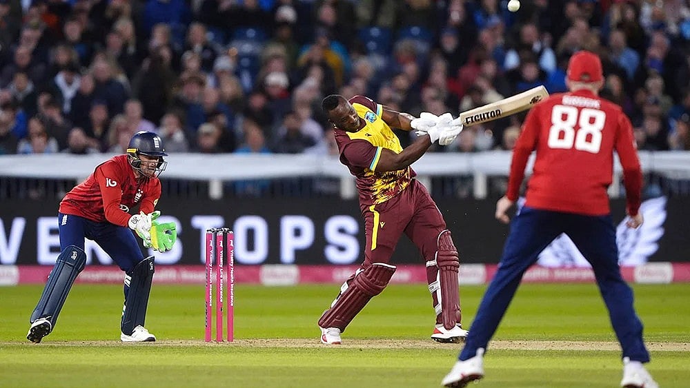 | Photo: Owen Humphreys/PA via AP : England vs West Indies 1st Twenty20 Match