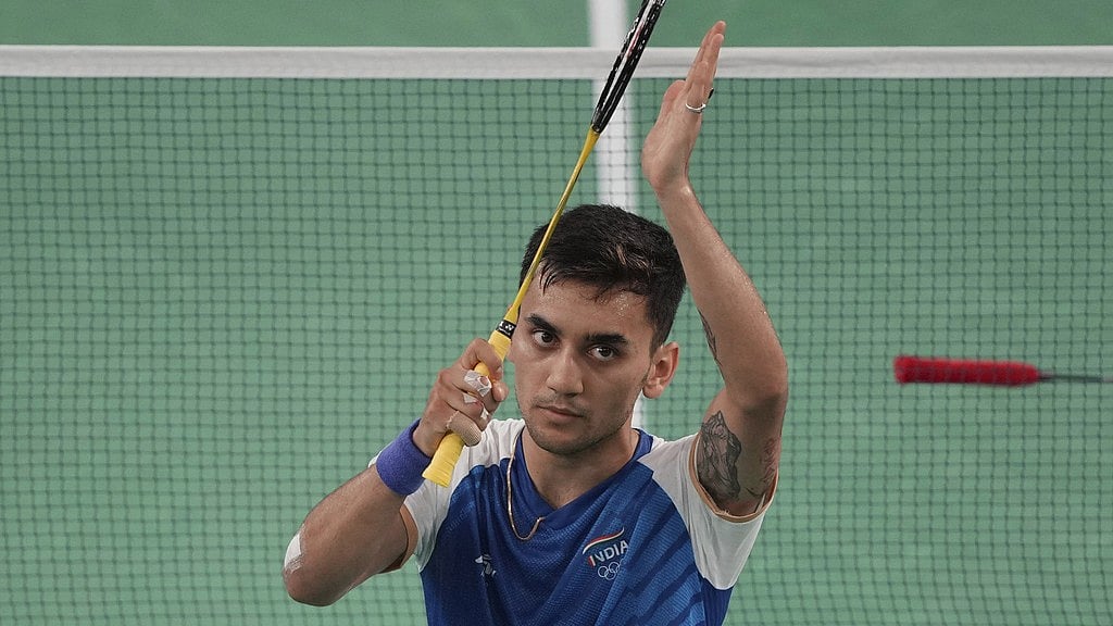 File/AP : Lakshya Sen lost in straight games to Japan's Kodai Naraoka.