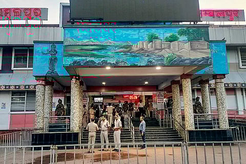 Odisha Bandh: Security outside Sambalpur railway station