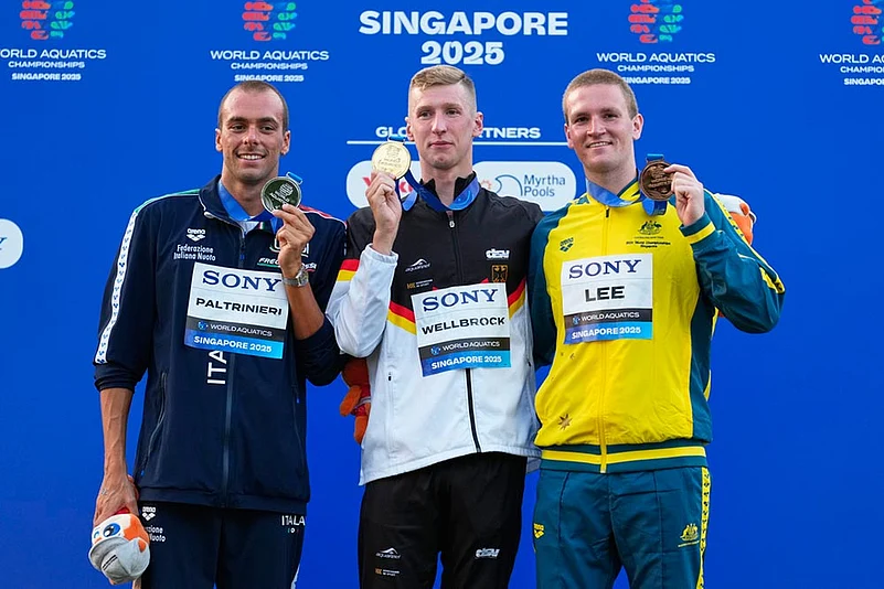 Florian Wellbrock, Gregorio Paltrinieri, Kyle Lee