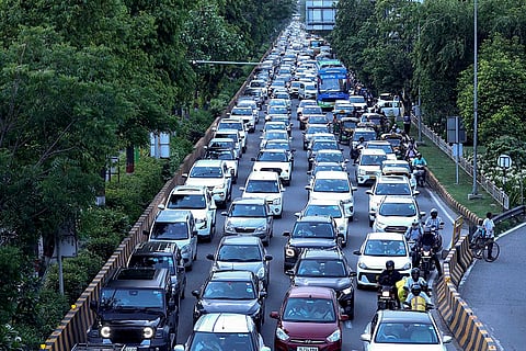 Traffic jam near DND flyway