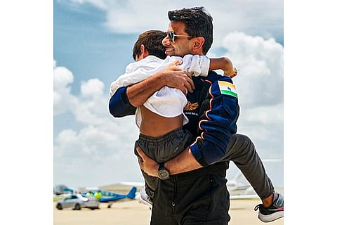 Shubhanshu Shukla meets his son