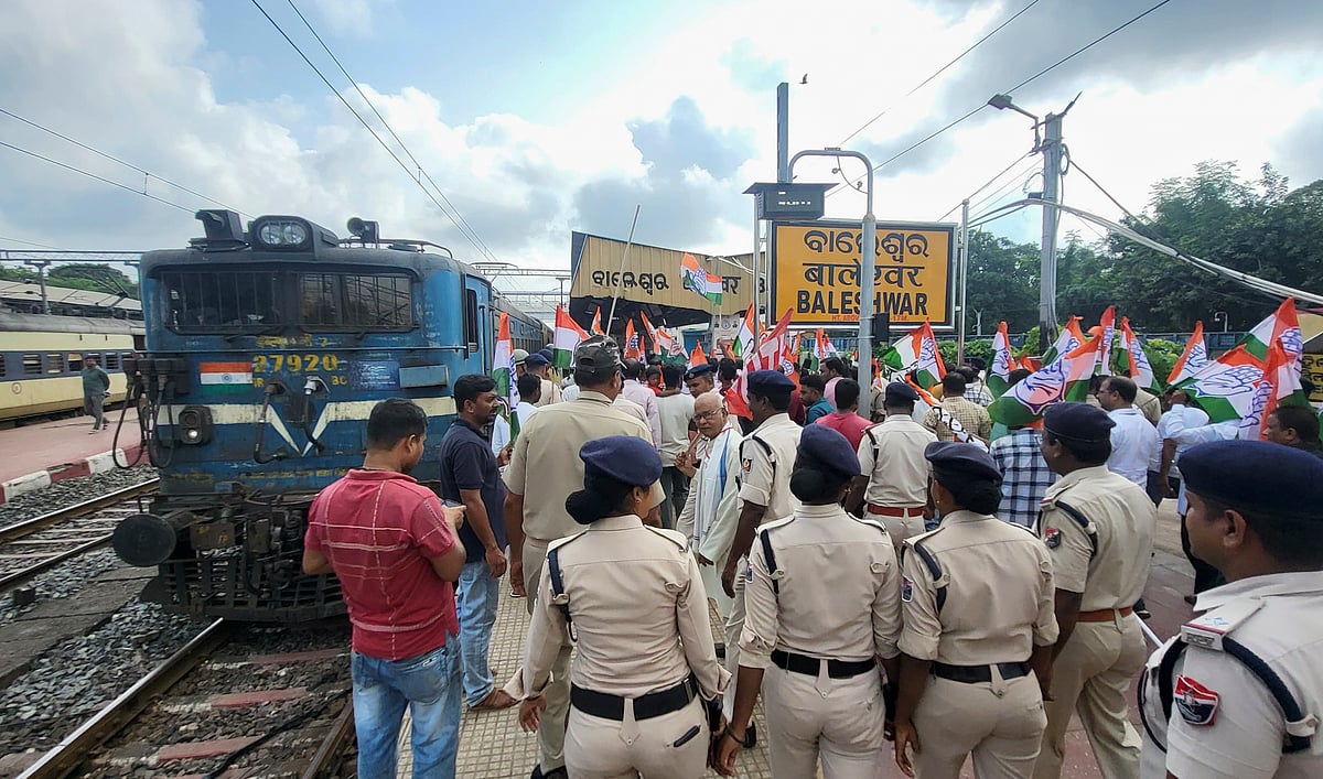 PTI; Representational Image : On July 15, 2025, Congress workers protested at Balasore railway station during a bandh over the death of a 20-year-old student who died from burn injuries after an alleged self-immolation.