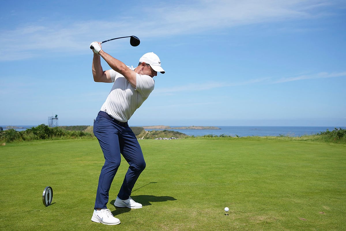 2025 British Open Golf Championship practice round photos: Rory McIlroy of Northern Ireland