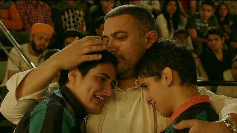 Aamir Khan, Fatima Sheikh and Sanya Malhotra in Dangal